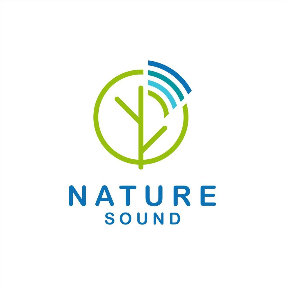 simple modern line art vector for natural music industry