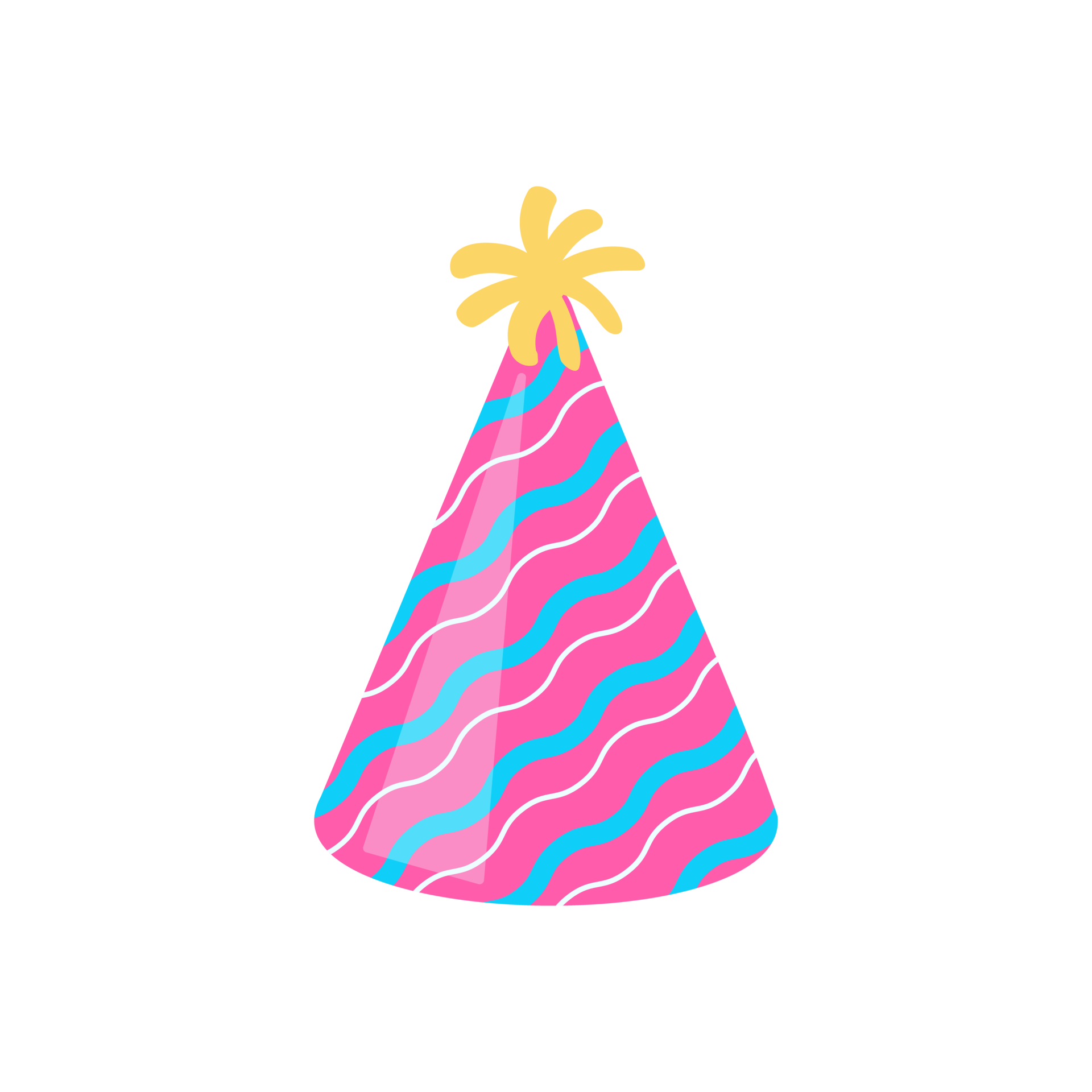 party hat. colorful conical hat For wearing in the New Year's party