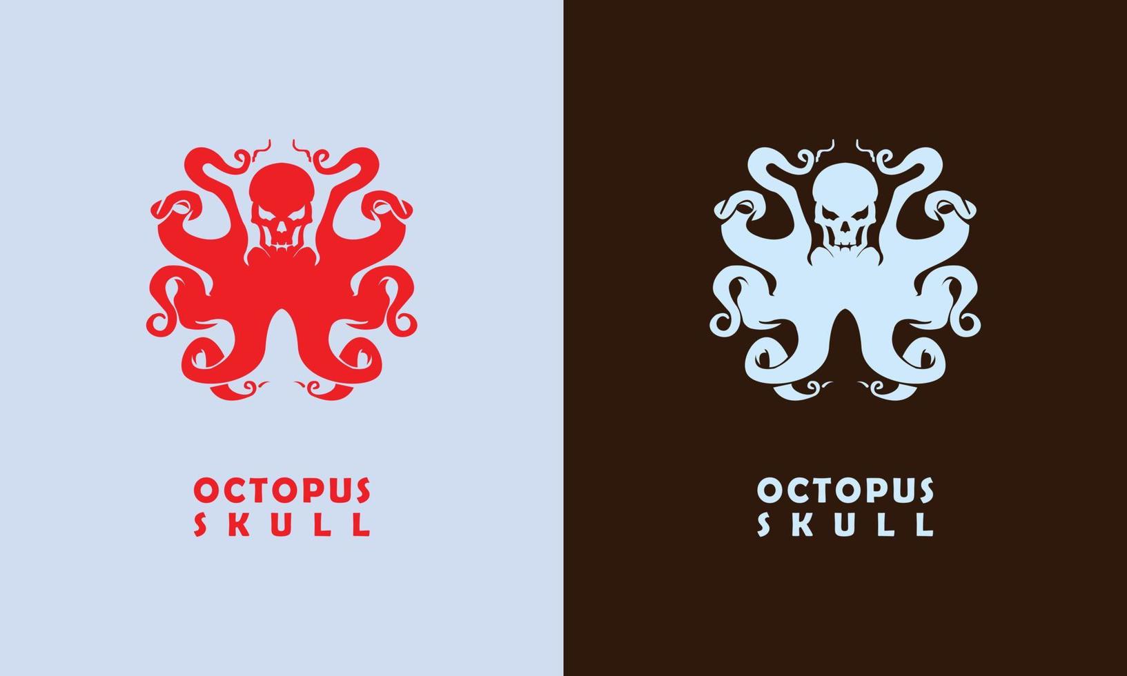 skull octopus icon vector logo