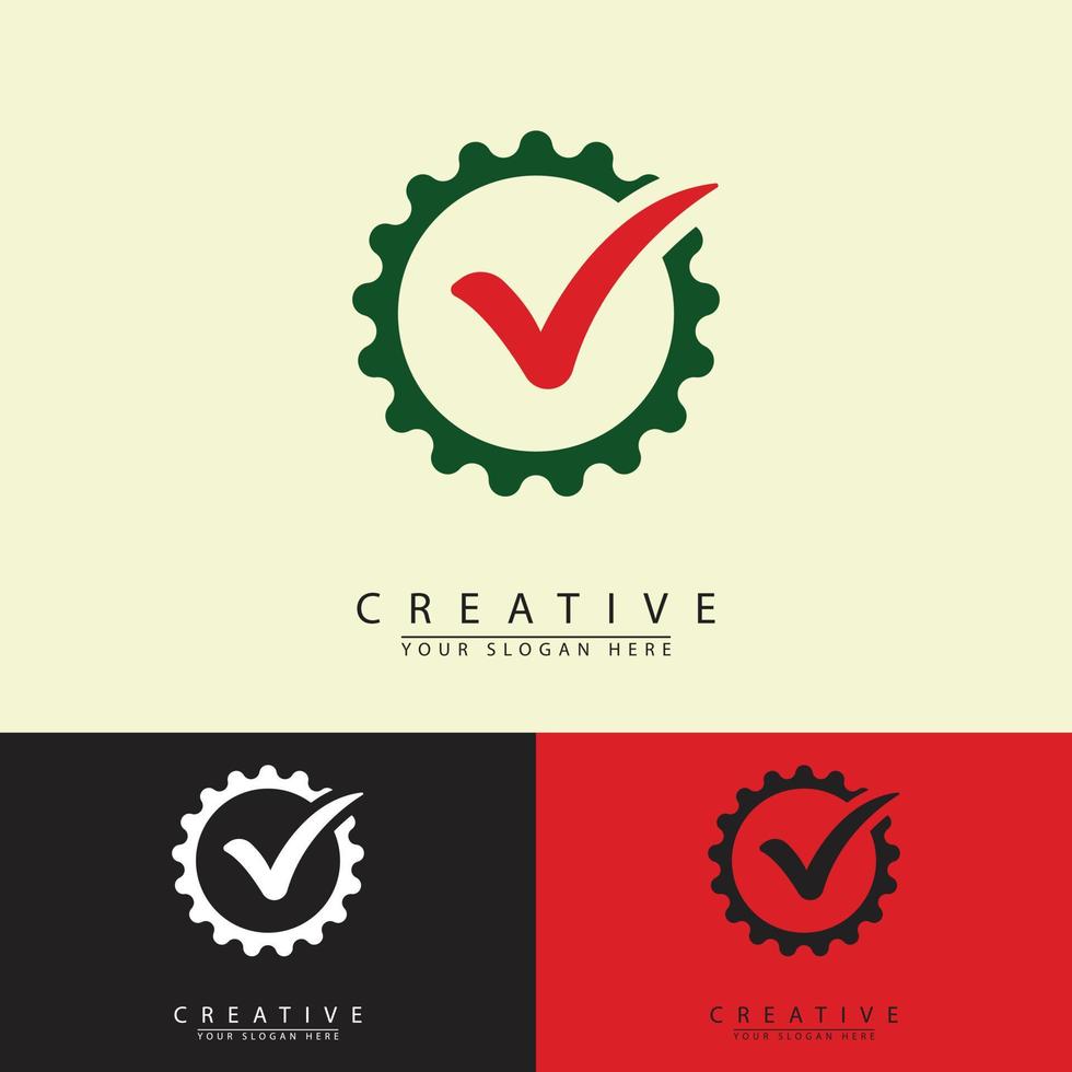 machine maintenance check list icon logo vector