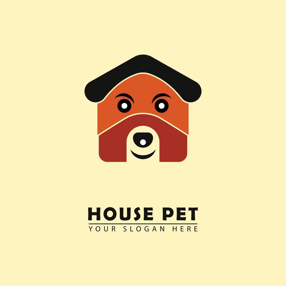 icono del logotipo de la casa del perro vector