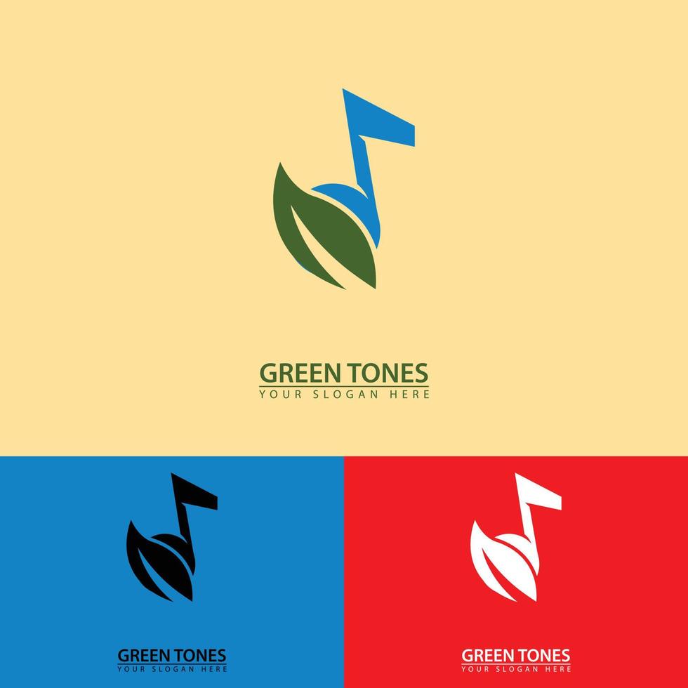 diseño de icono de logotipo de notación verde vector