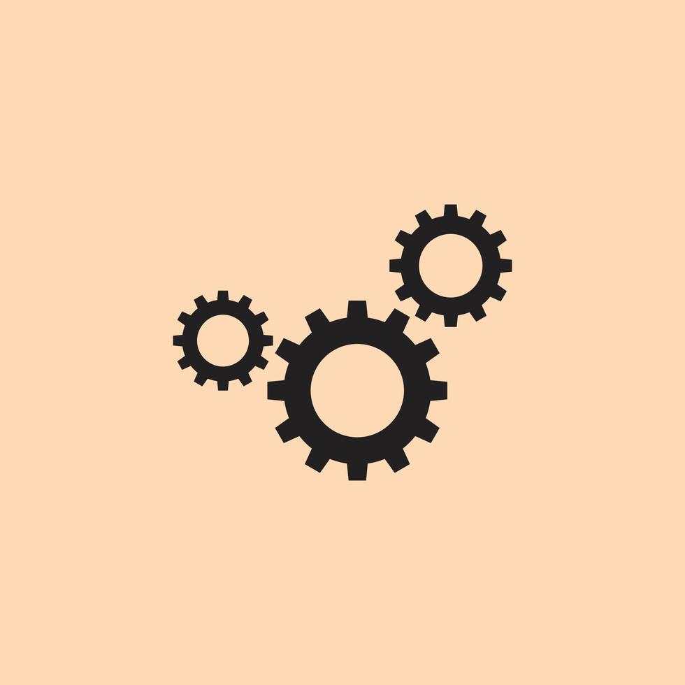 industrial engine gear icon logo vector