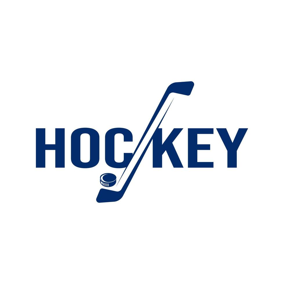Isolated hockey stick, vintage hockey, logo, badge, label and design element. Graphic Arts. Vector illustration.