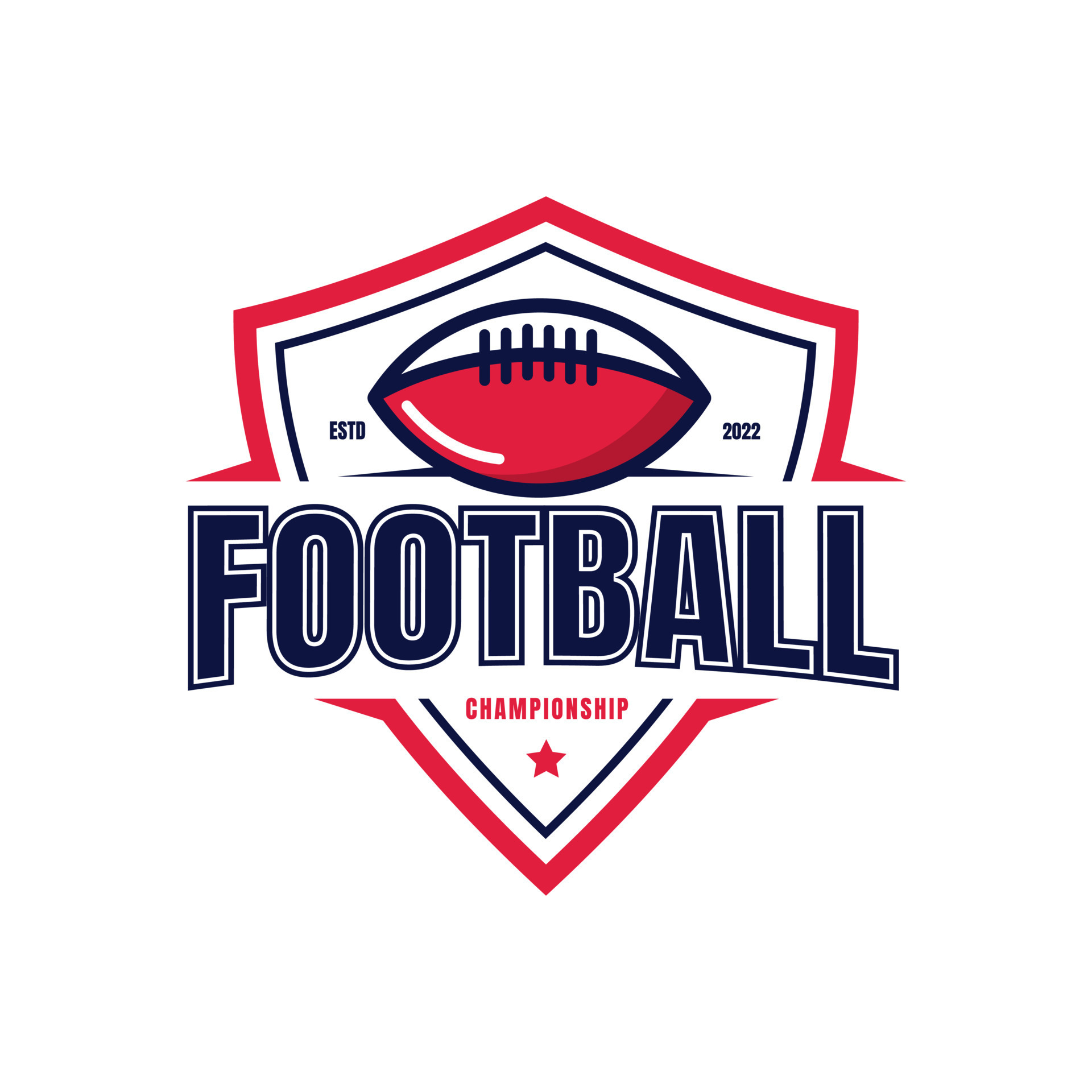 American football championship logo sport design Vector Image