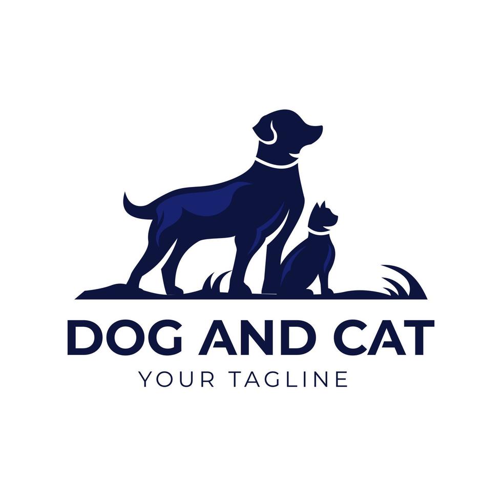 logotipo de la tienda de mascotas para perros y gatos. diseño de logotipo de mascota. logotipos logotipo de aseo de mascotas, plantilla vectorial vector
