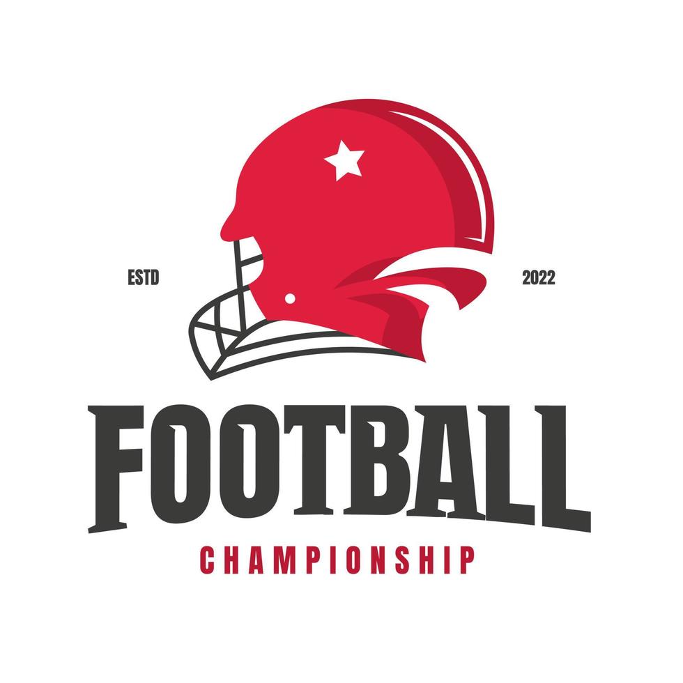 Modern professional american football helmet logo template set for american sport team vector