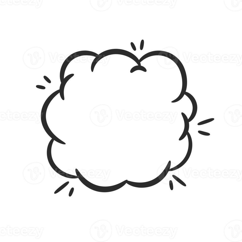 hand drawn speech bubble for chatting cartoon characters png