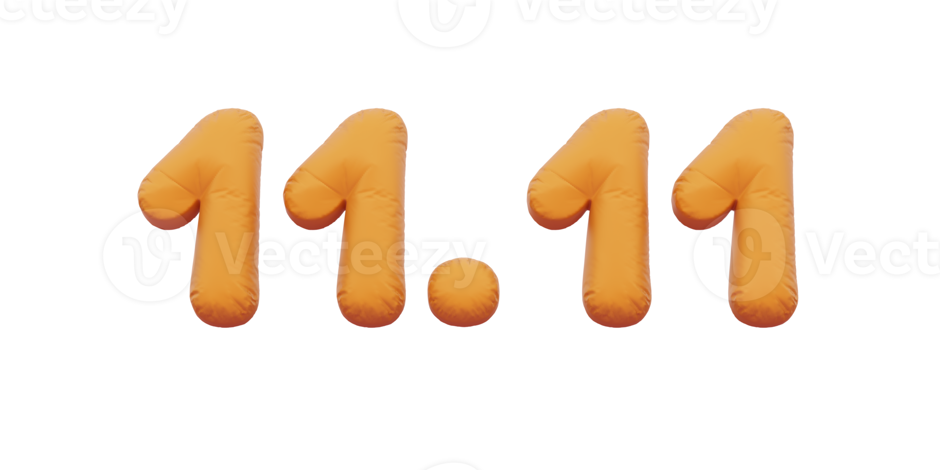11.11 golden inflatable Helium foil numbers bread balloons style. png
