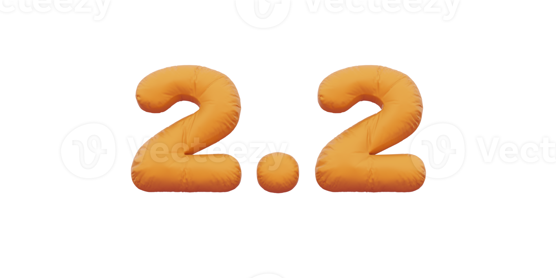 2.2 golden inflatable Helium foil numbers bread balloons style. png