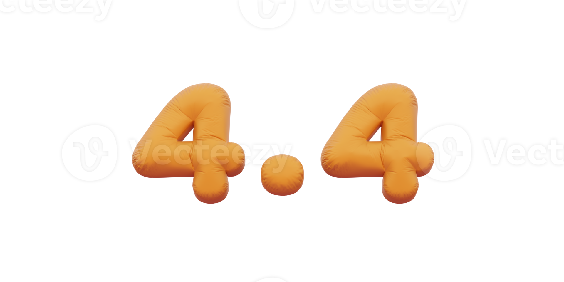 4.4 golden inflatable Helium foil numbers bread balloons style. png