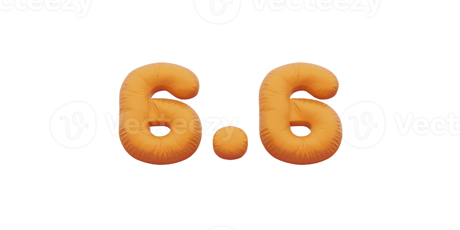 6.6 golden inflatable Helium foil numbers bread balloons style. png