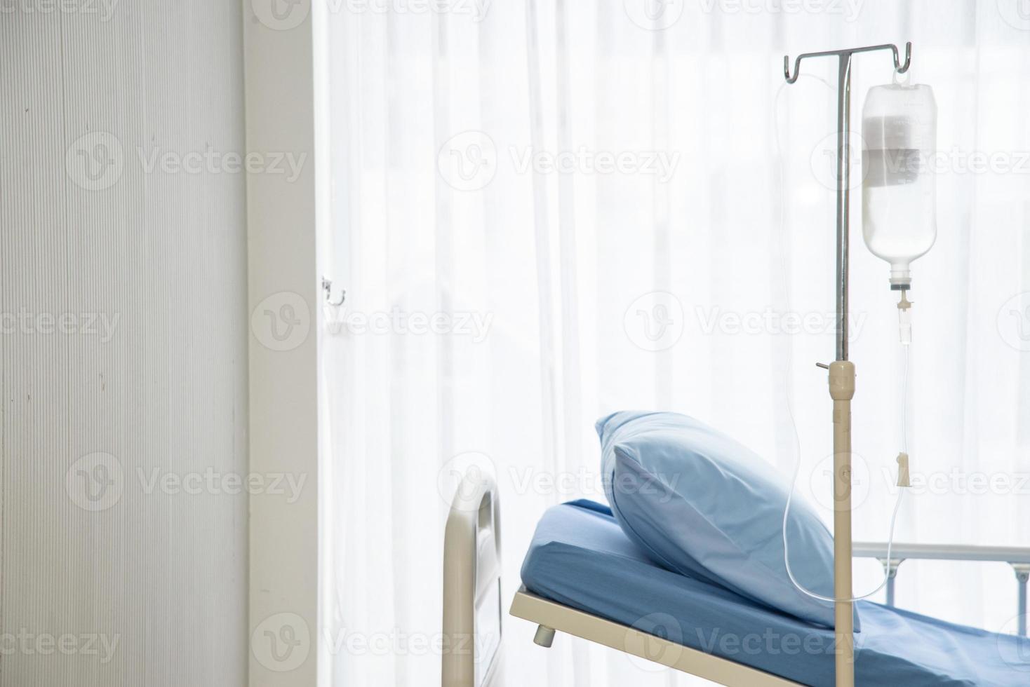 Hospital room with bed and comfortable medical device or equipment in modern hospital, Healthcare business photo