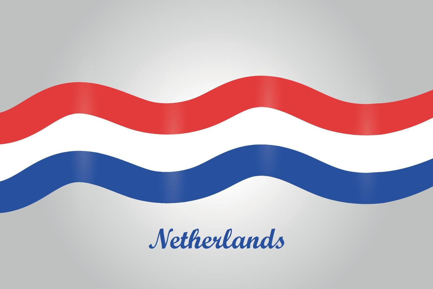 Netherlands flag design ribbon concept vector