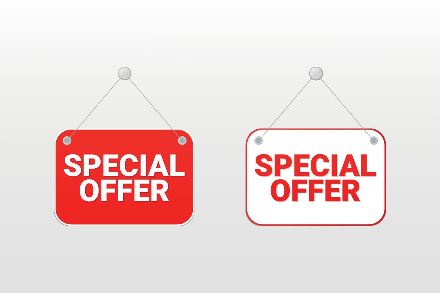 2 panels with text Special offer Vector