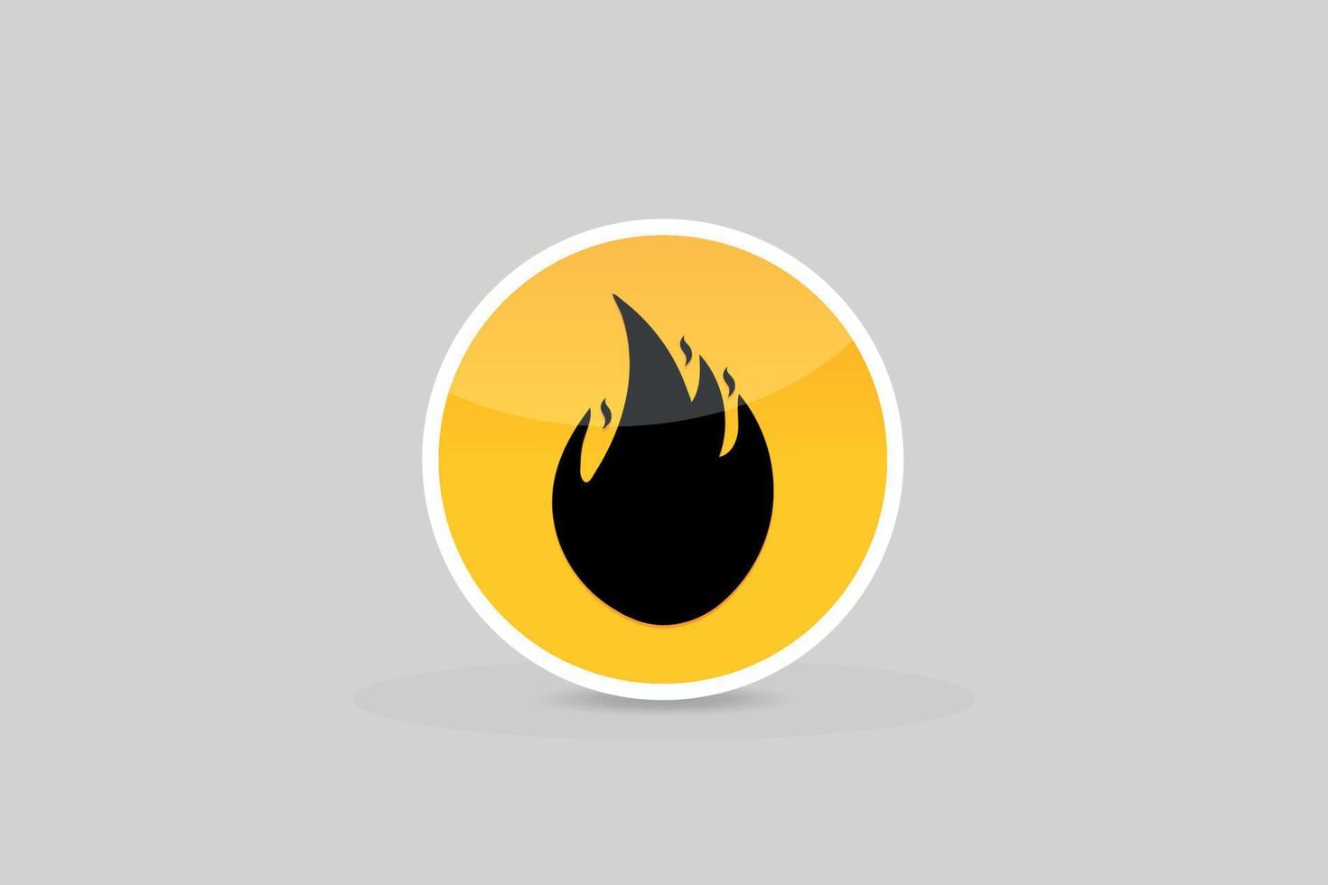 Fire hazard symbol flat vector illustration