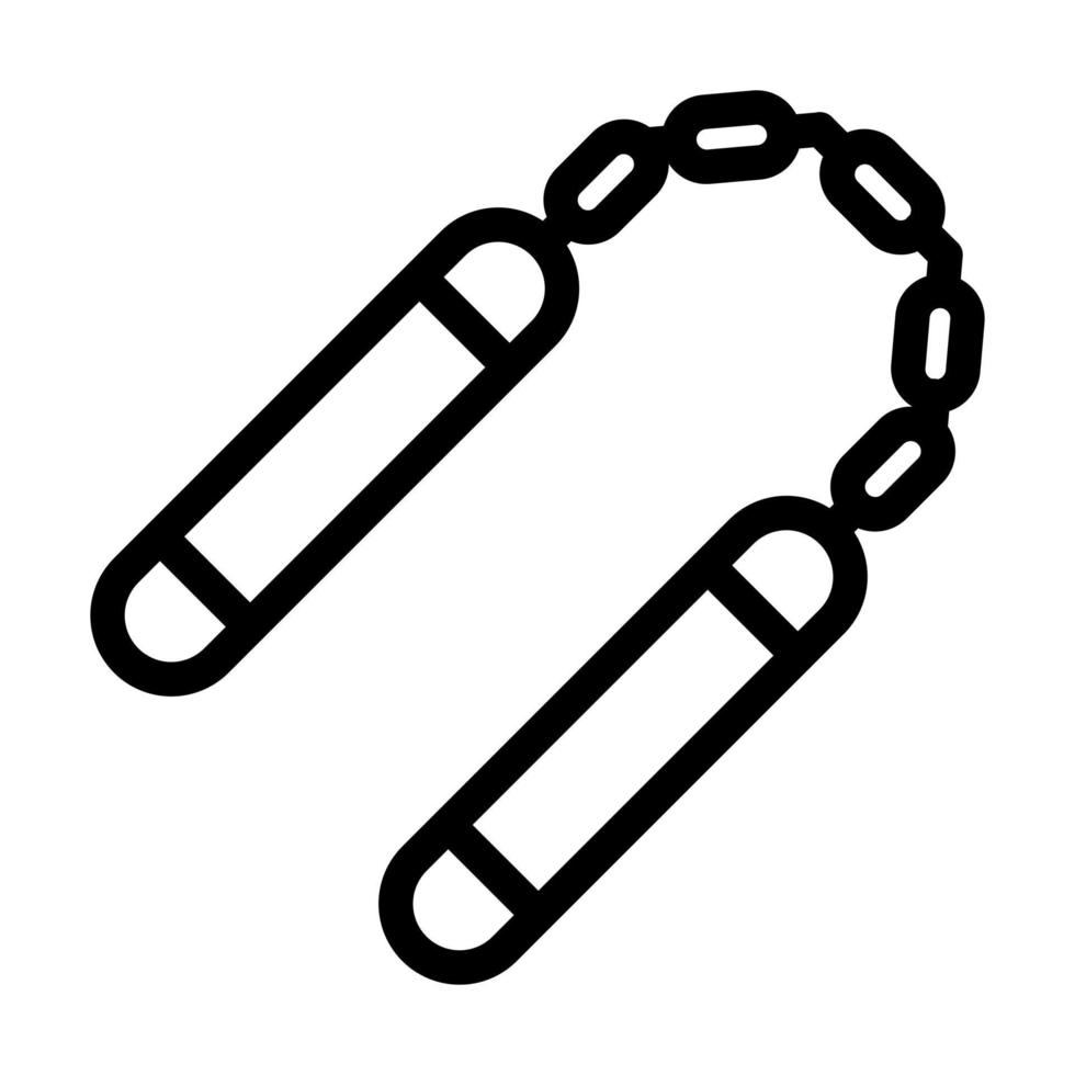 Nunchaku Icon Design vector