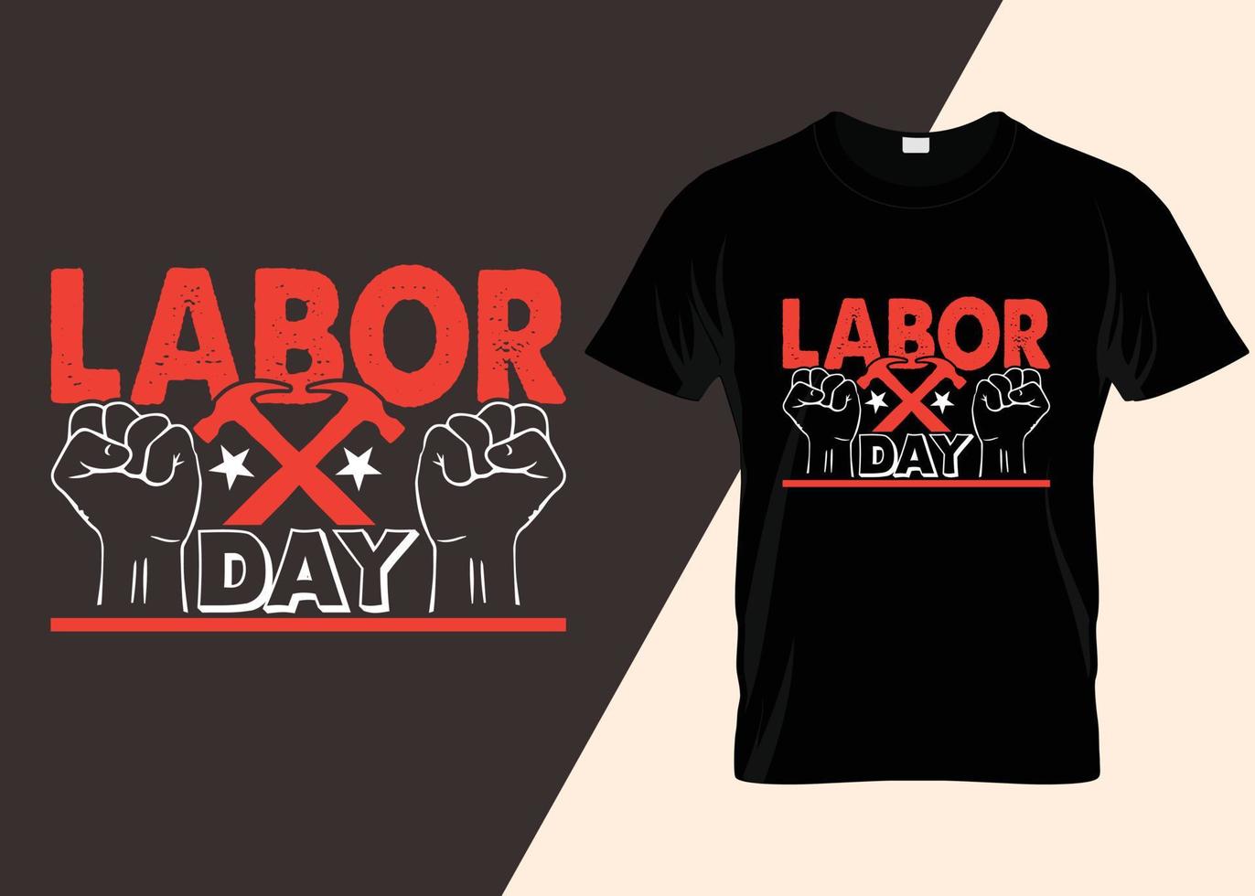 Labor Day Typography T-shirt Design. vector