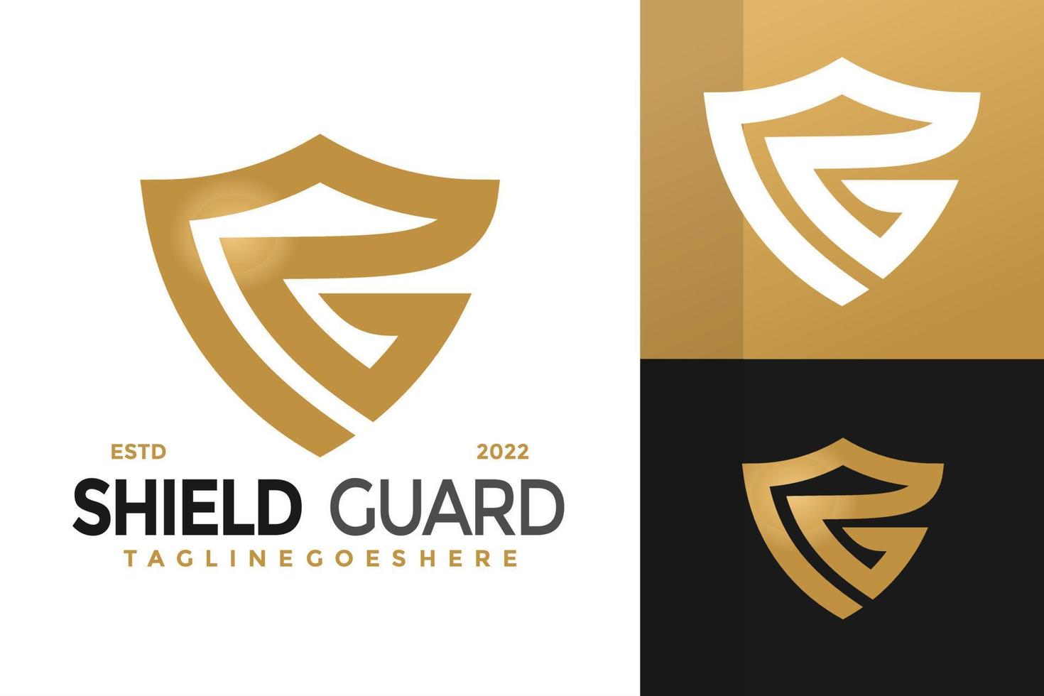 Initials Letter G Shield Guard Logo Design, brand identity logos vector, modern logo, Logo Designs Vector Illustration Template