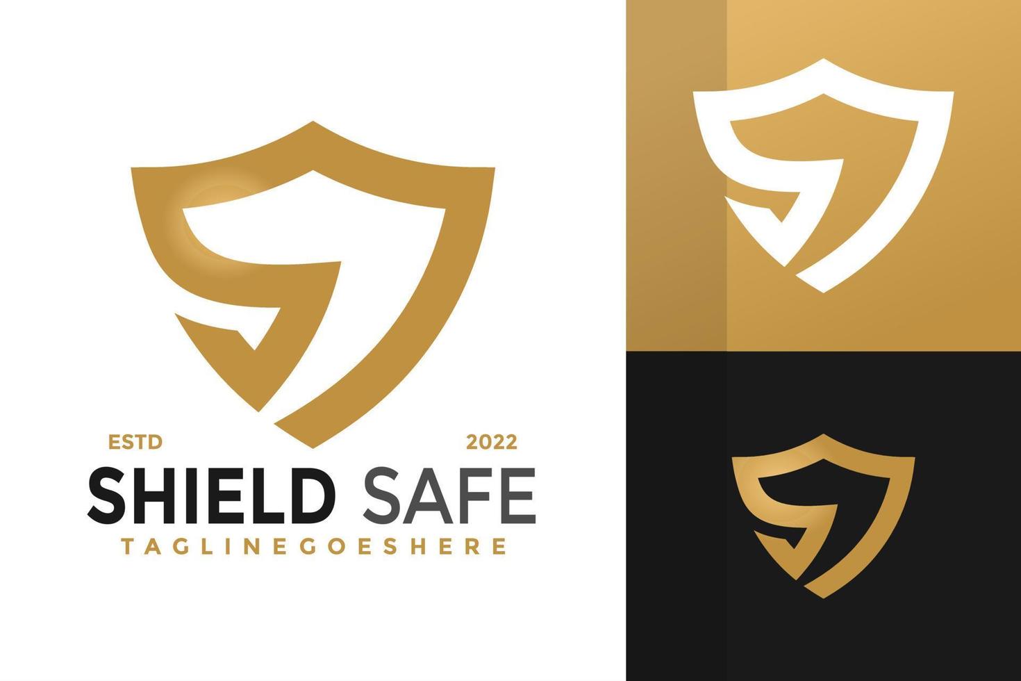 Initials Letter S Shield Safe Logo Design, brand identity logos vector, modern logo, Logo Designs Vector Illustration Template
