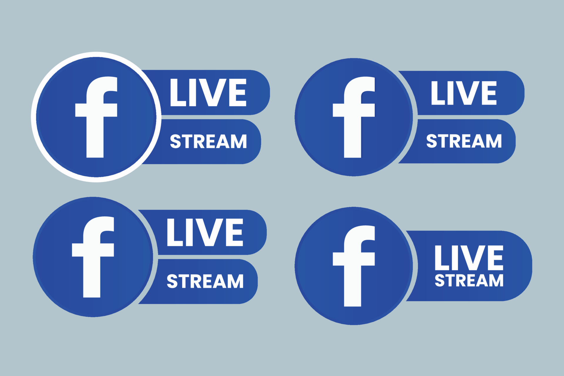 Facebook live stream button 14632586 Vector Art at Vecteezy