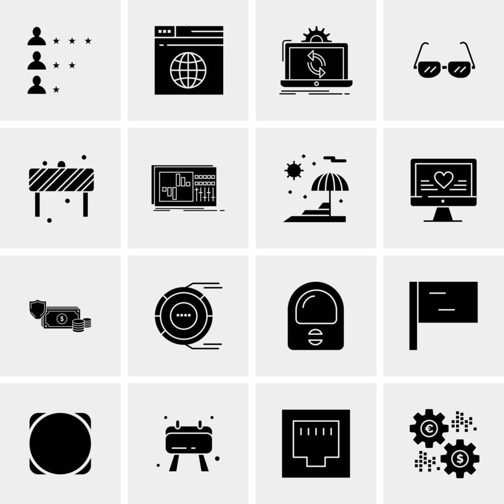 16 Universal Business Icons Vector Creative Icon Illustration to use in web and Mobile Related project