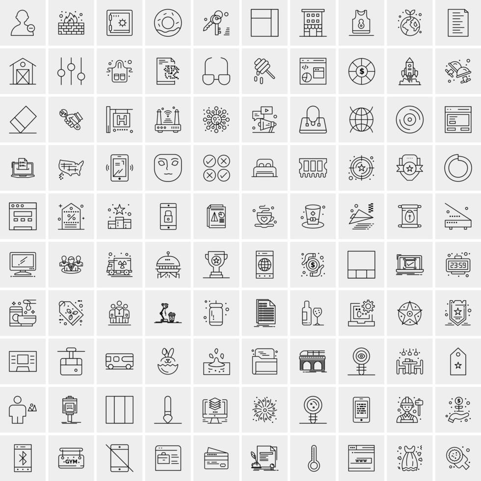 100 Business Icons for web and Print Material vector