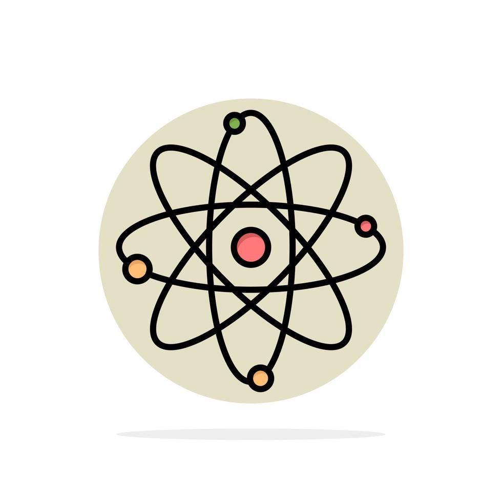 Atom Energy Power Lab Abstract Circle Background Flat color Icon vector