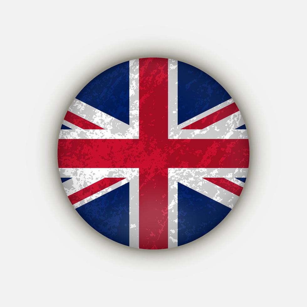 Country United Kingdom. United Kingdom flag. Vector illustration.