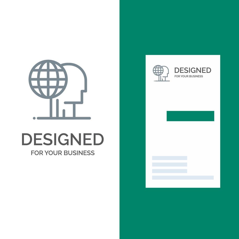 marketing global finanzas marketing global subcontratar diseño de logotipo gris y plantilla de tarjeta de visita vector