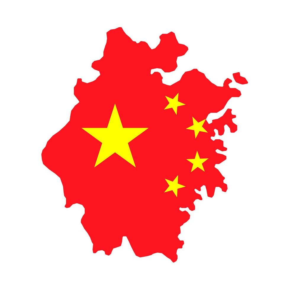 mapa de la provincia de zhejiang, divisiones administrativas de china. ilustración vectorial vector