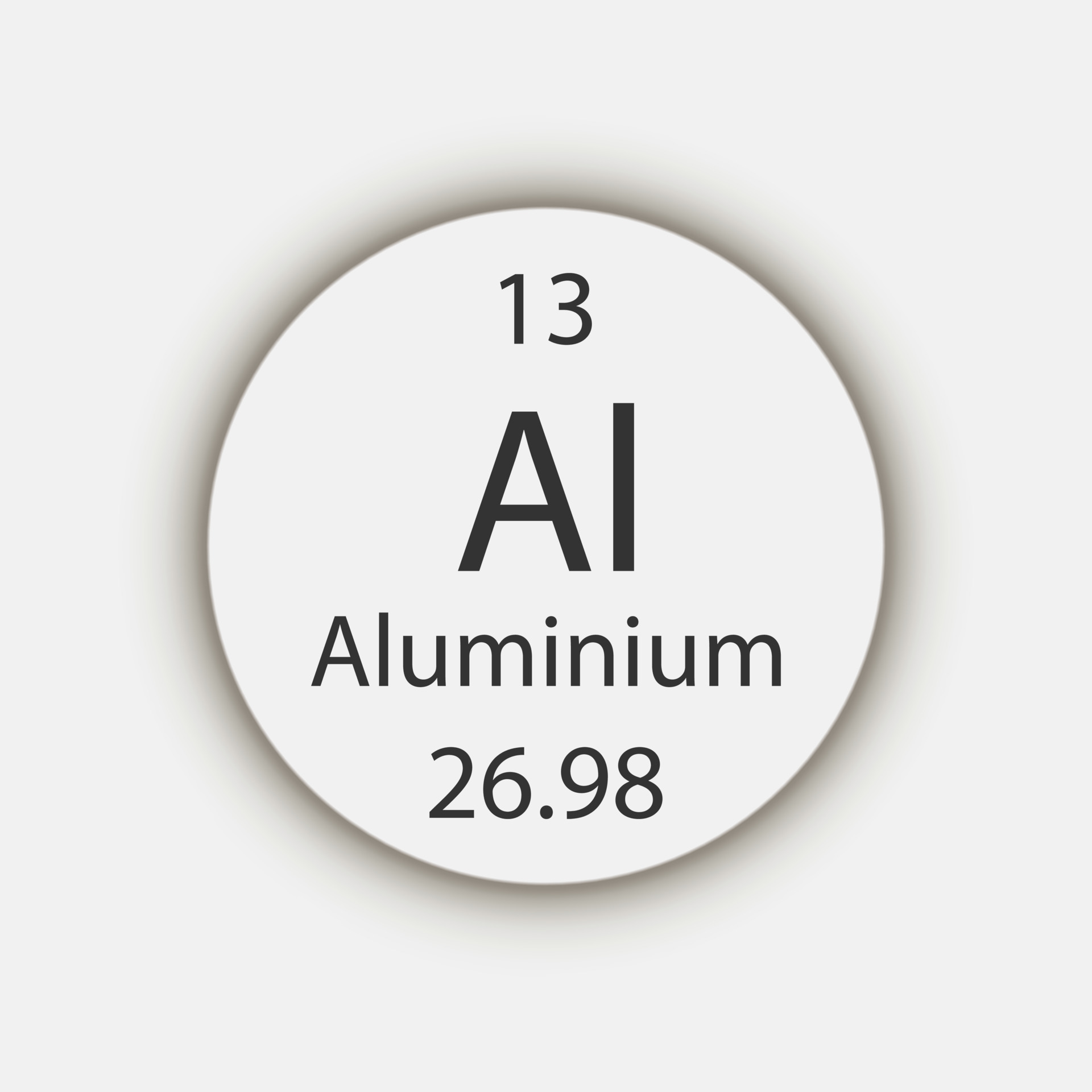 Aluminium Symbol Chemical Element Of The Periodic Table Vector Ilration 14633197 Art At Vecy