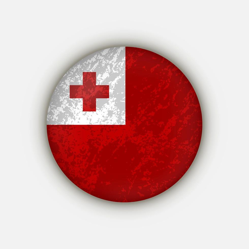 Country Tonga. Tonga flag. Vector illustration.