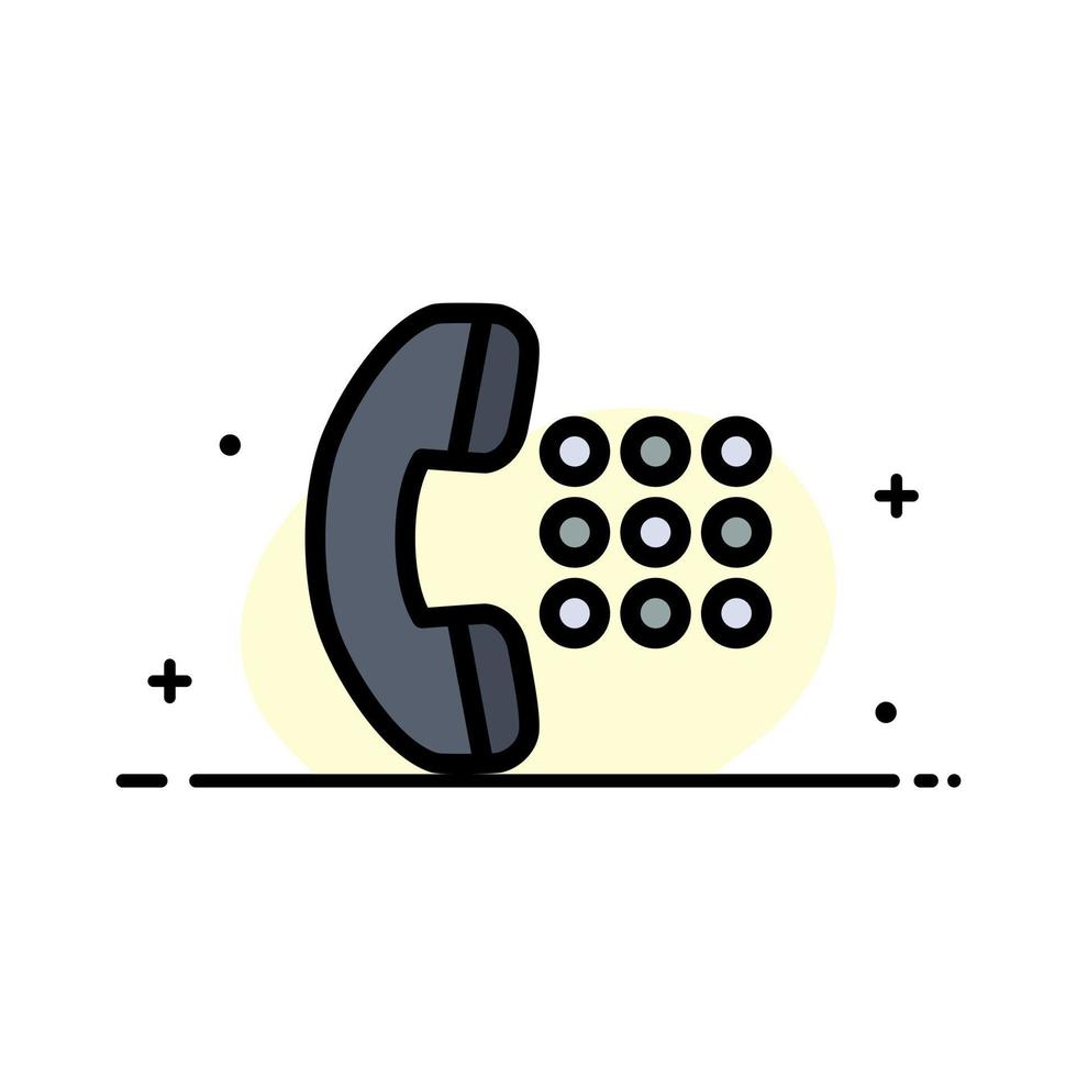 Apps Call Dial Phone  Business Flat Line Filled Icon Vector Banner Template