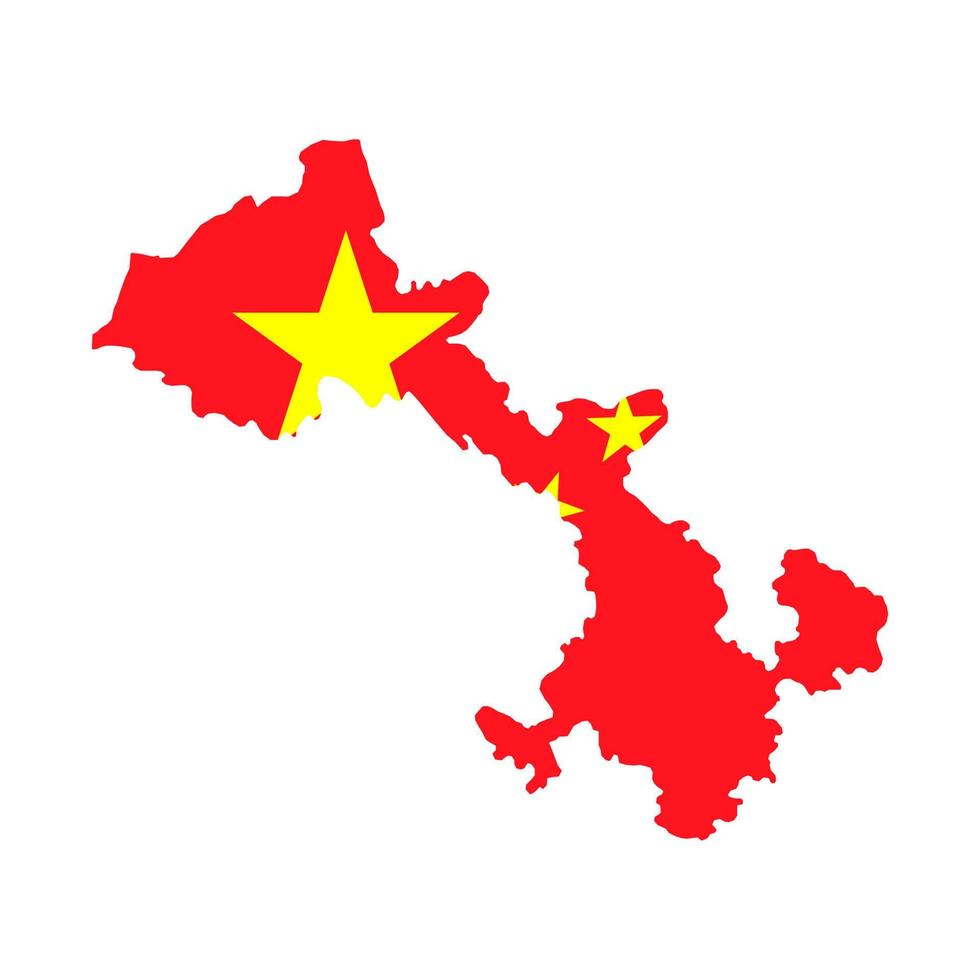 mapa de la provincia de gansu, divisiones administrativas de china. ilustración vectorial vector