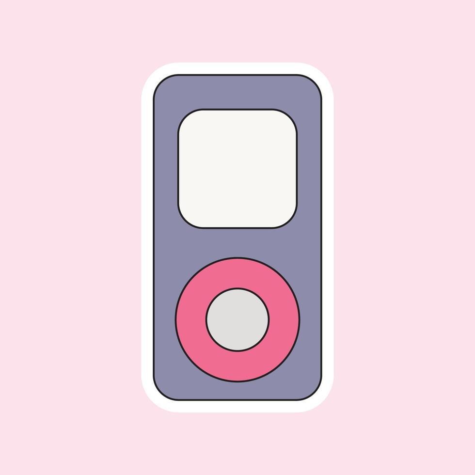 a radio phone isolated on soft pink background vector