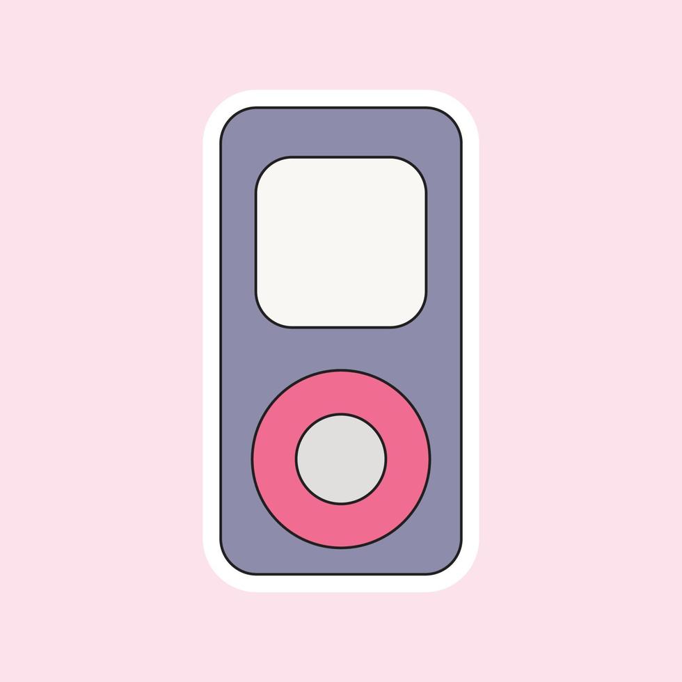 a radio phone isolated on soft pink background vector