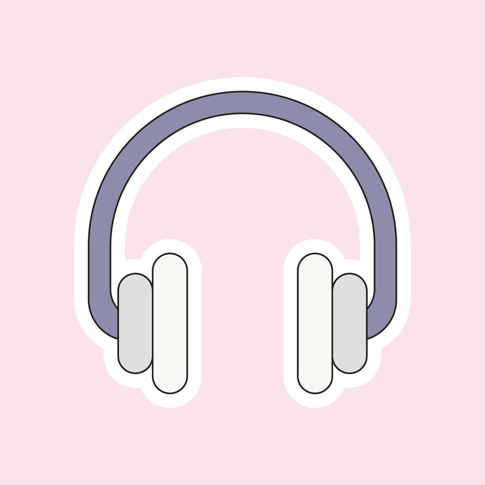 a headset isolated on soft pink background vector