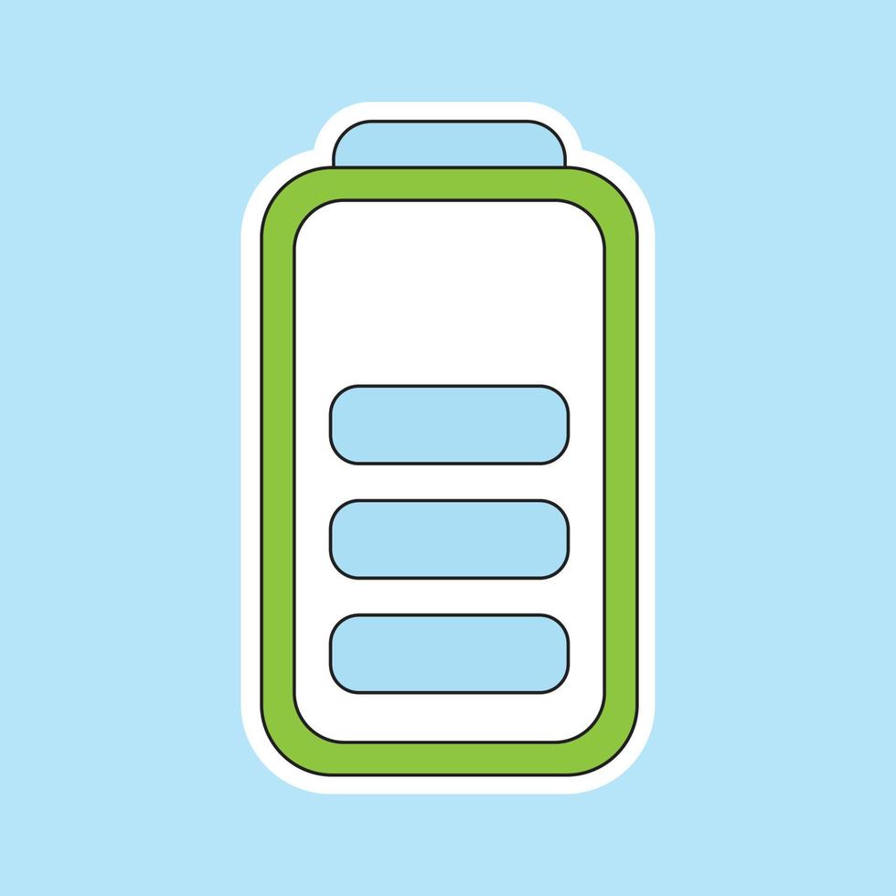 a battery isolated on blue background vector
