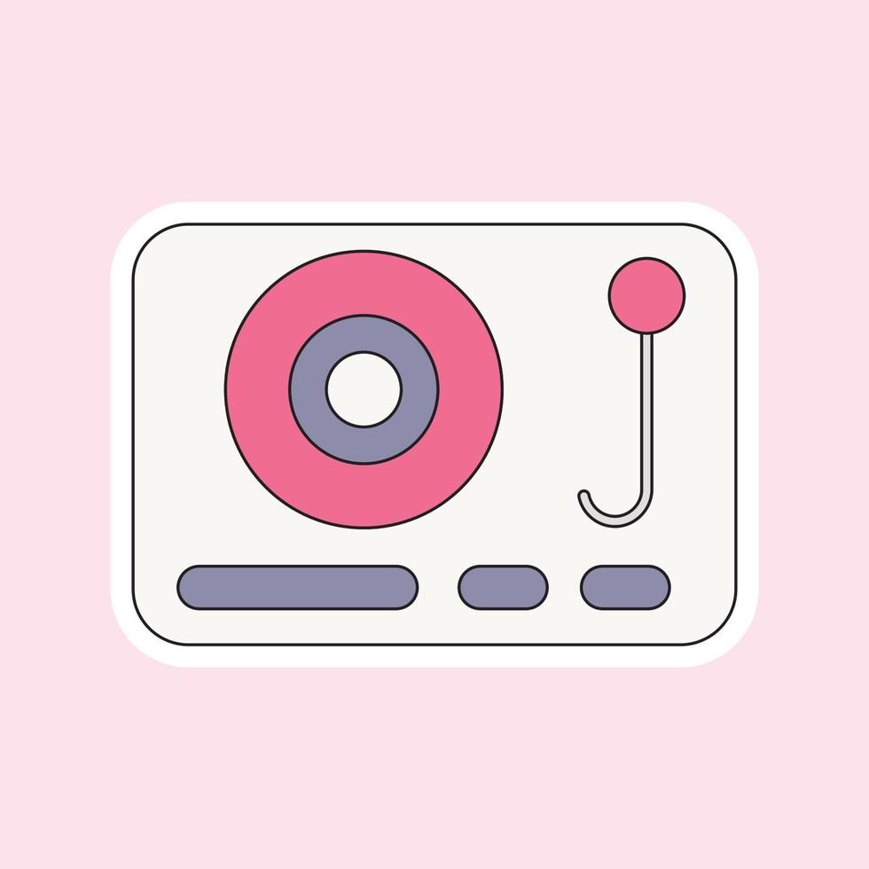an audio isolated on soft pink background vector