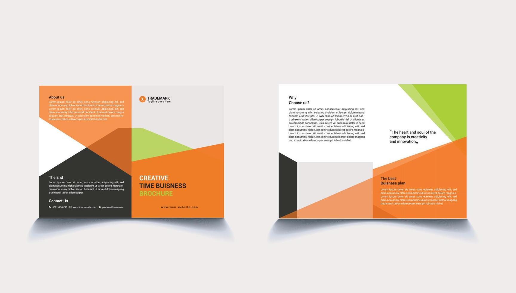 Bifold brochure design vector