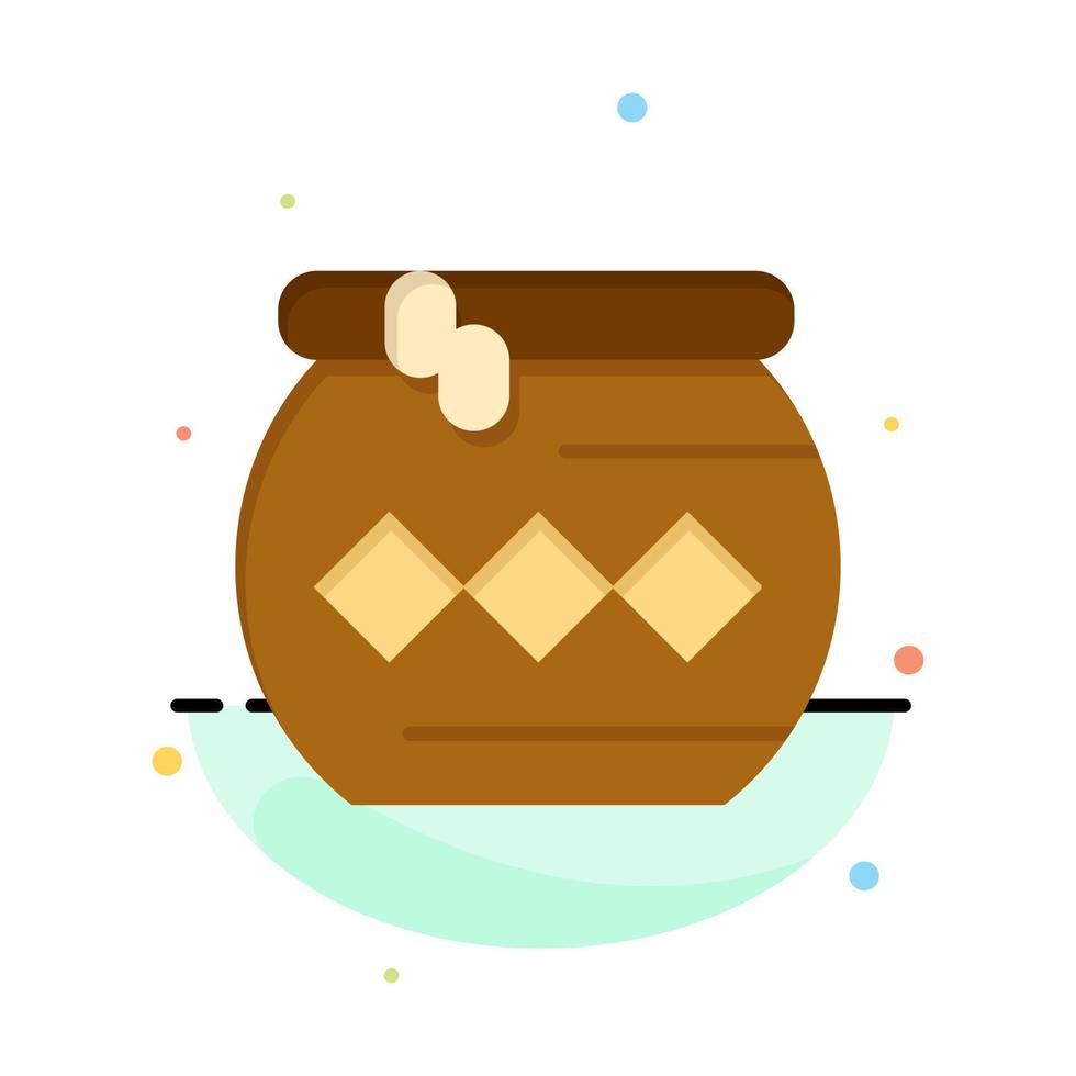 Pot Sand Water Pongal Festival Business Logo Template Flat Color vector