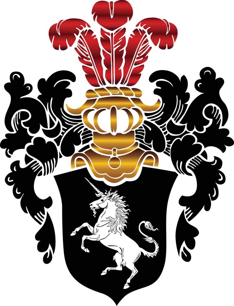shields with ornaments in editable eps vector