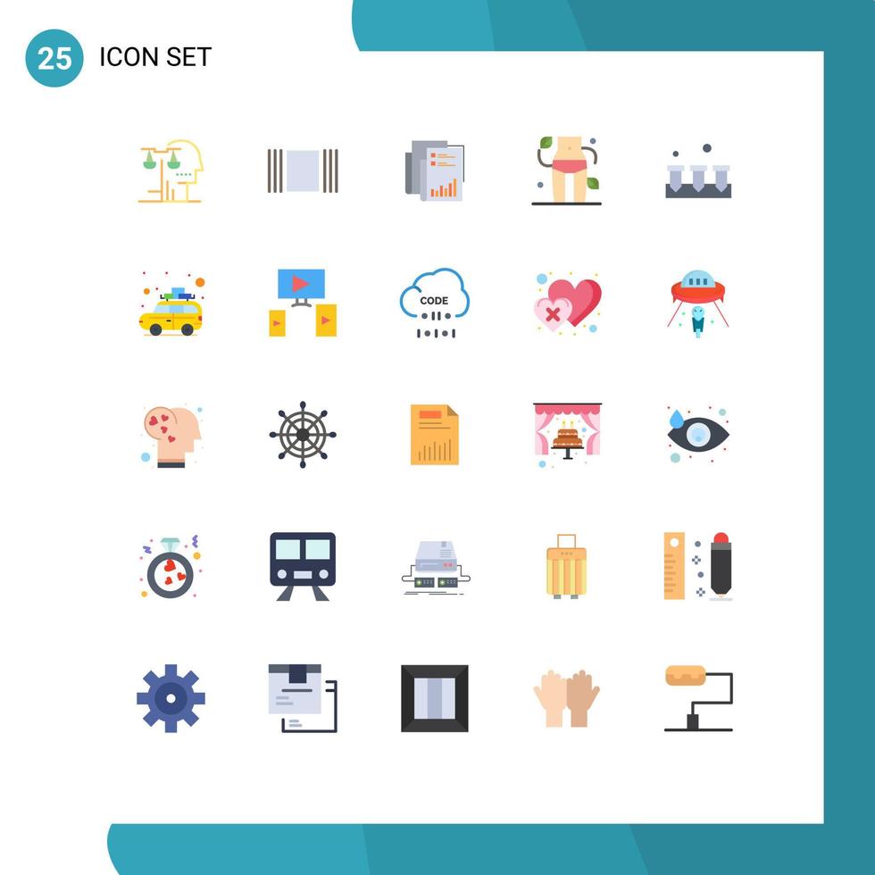 25 Flat Color concept for Websites Mobile and Apps wellness diet report paper data Editable Vector Design Elements