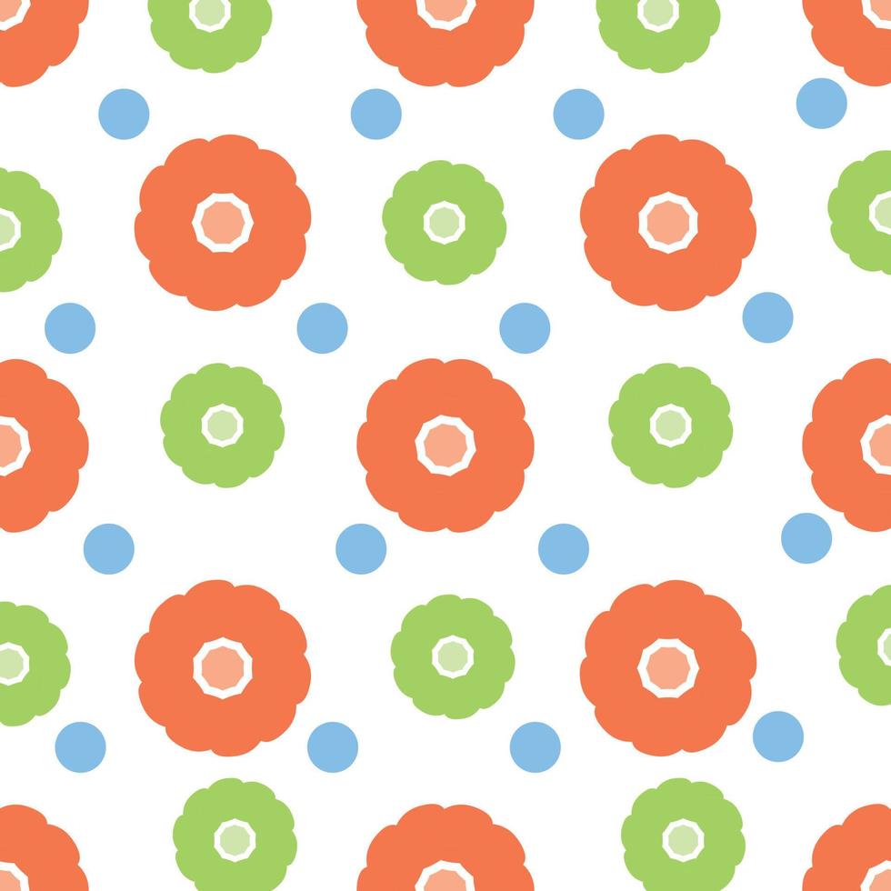 Pattern design template with flower motif. repeat and seamless textile. decorative graphic in flat style vector