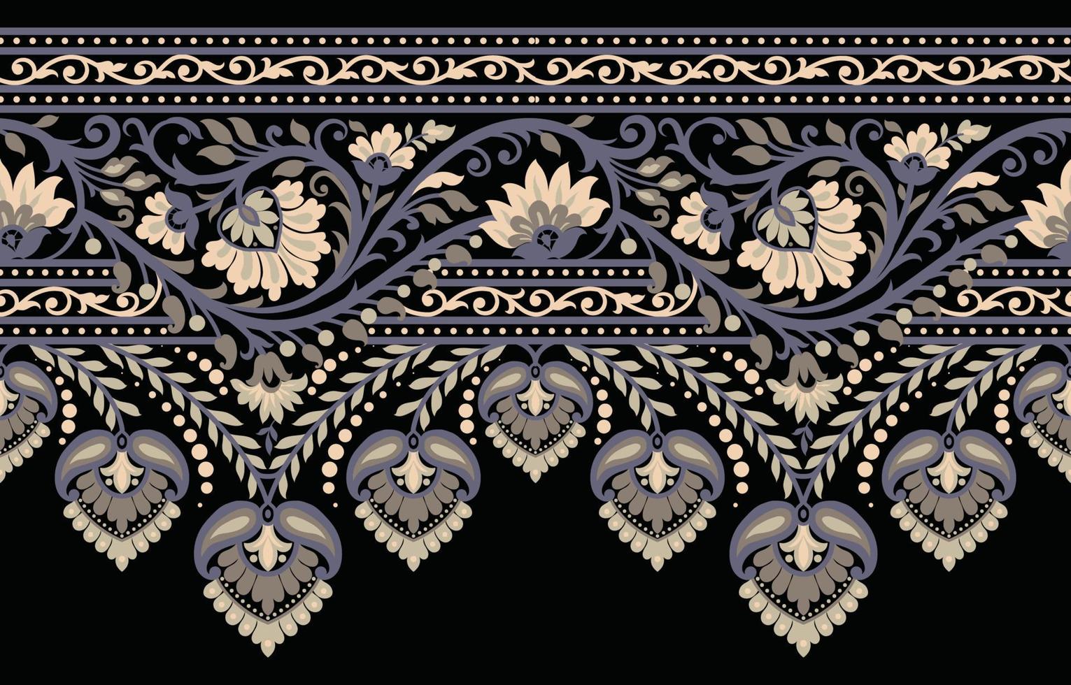 Geometric ethnic pattern seamless flower color oriental. seamless pattern. Design for fabric, curtain, background, carpet, wallpaper, clothing, wrapping, Batik, fabric Vector illustration.