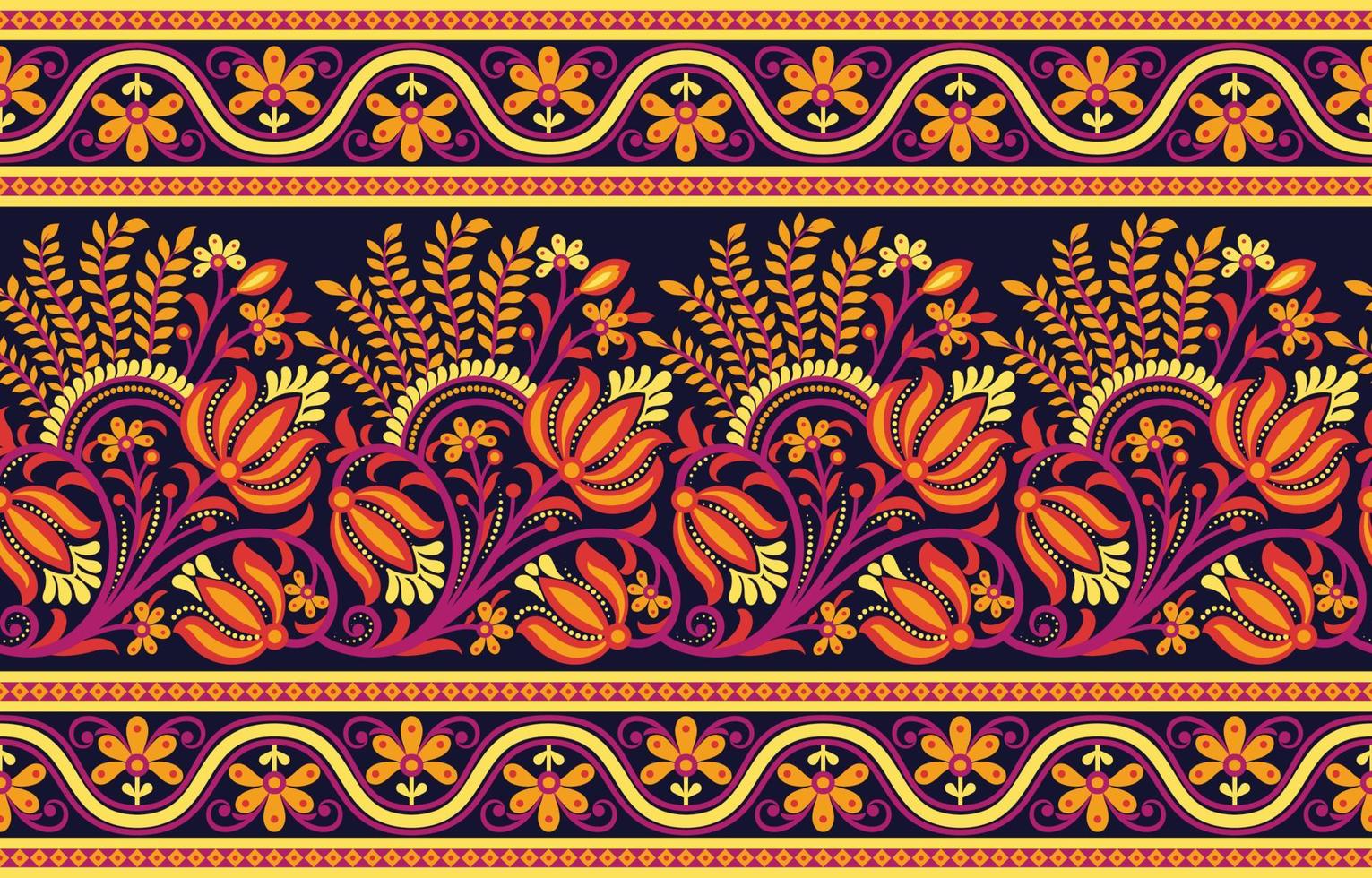 Geometric ethnic oriental pattern traditional Design for background,carpet,wallpaper,clothing,wrapping,Batik,fabric,Vector illustration embroidery style. vector