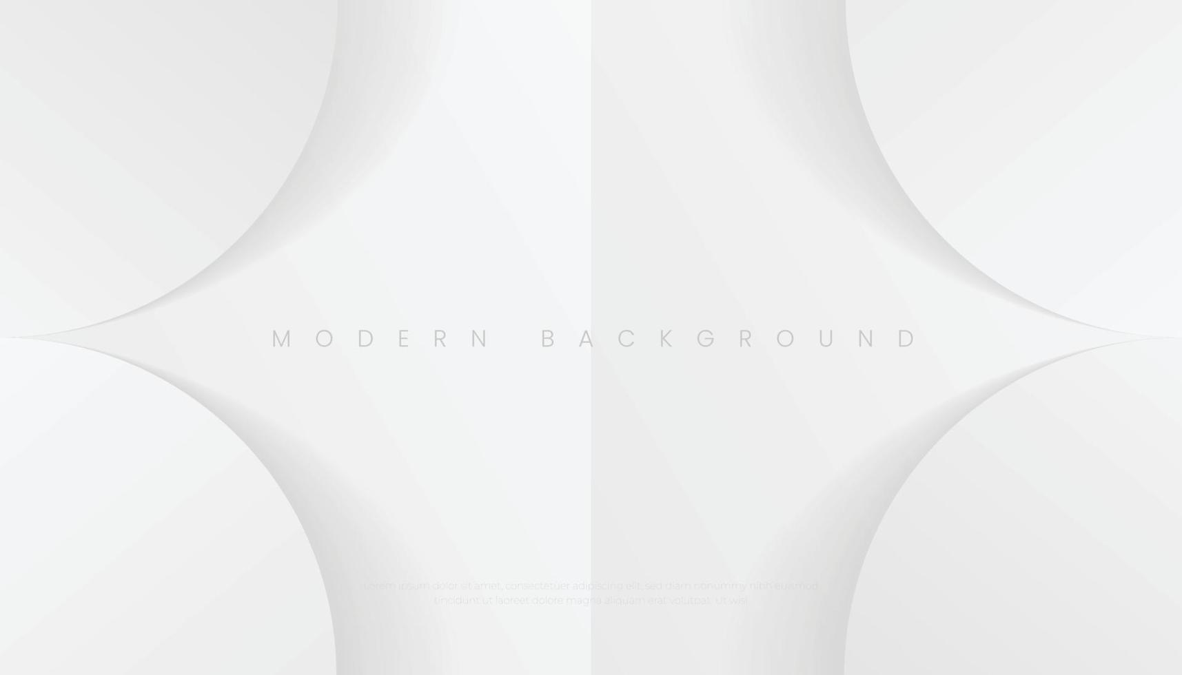 Abstract White Grey Minimal Shape Background with Shadow vector