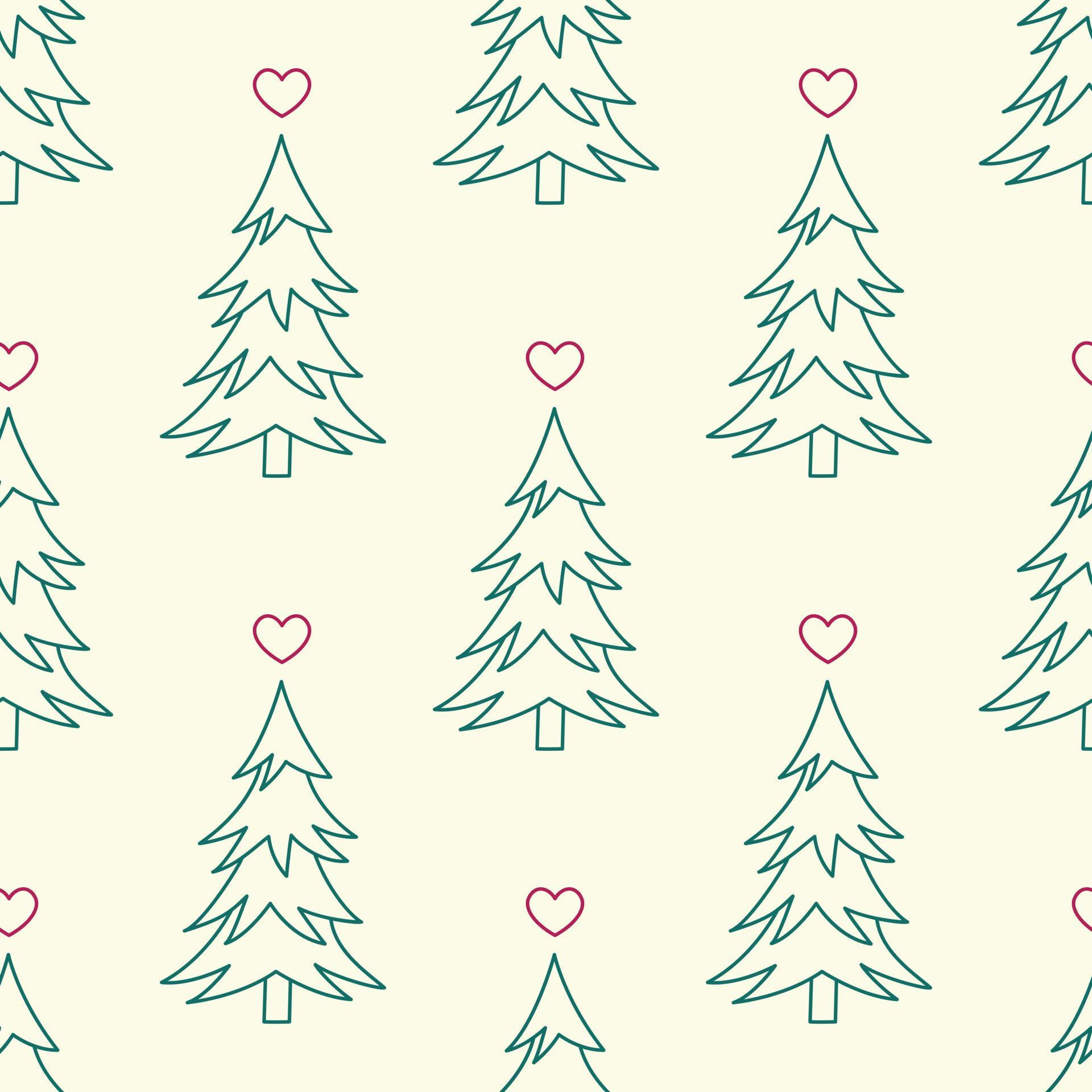 Christmas trees vector repeat pattern 14633997 Vector Art at Vecteezy