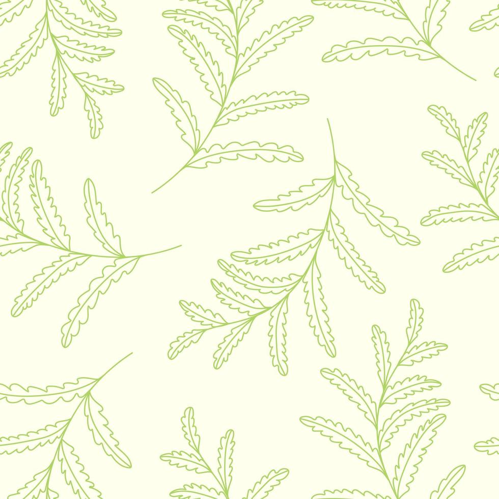 Vector fern repeat pattern design